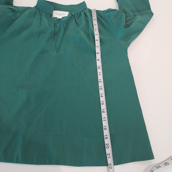 Pomander Place Rosemary Phillipa Emerald Green Blouse Size Small - Picture 5 of 9